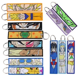 Cool Anime Key Tag Keychain Backpack Holder Goku Master Roshi Cartoon Anime Key Chain Bag Car Keyring Accessories Gifts