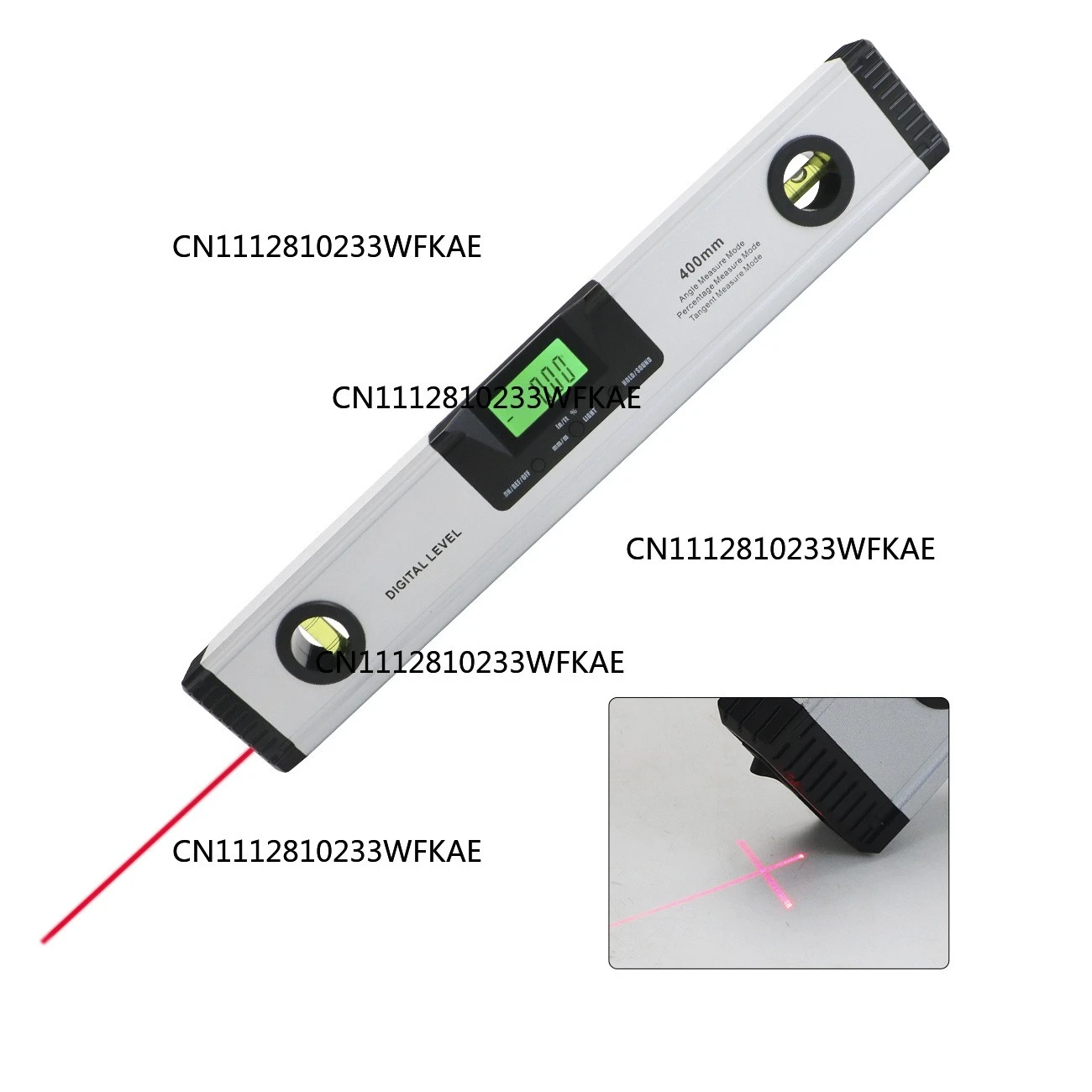 Digital Spirit Level 400 MM Aluminum Alloy Digital Protractor Angle Finder Electronic Level 360 Degree Inclinometer