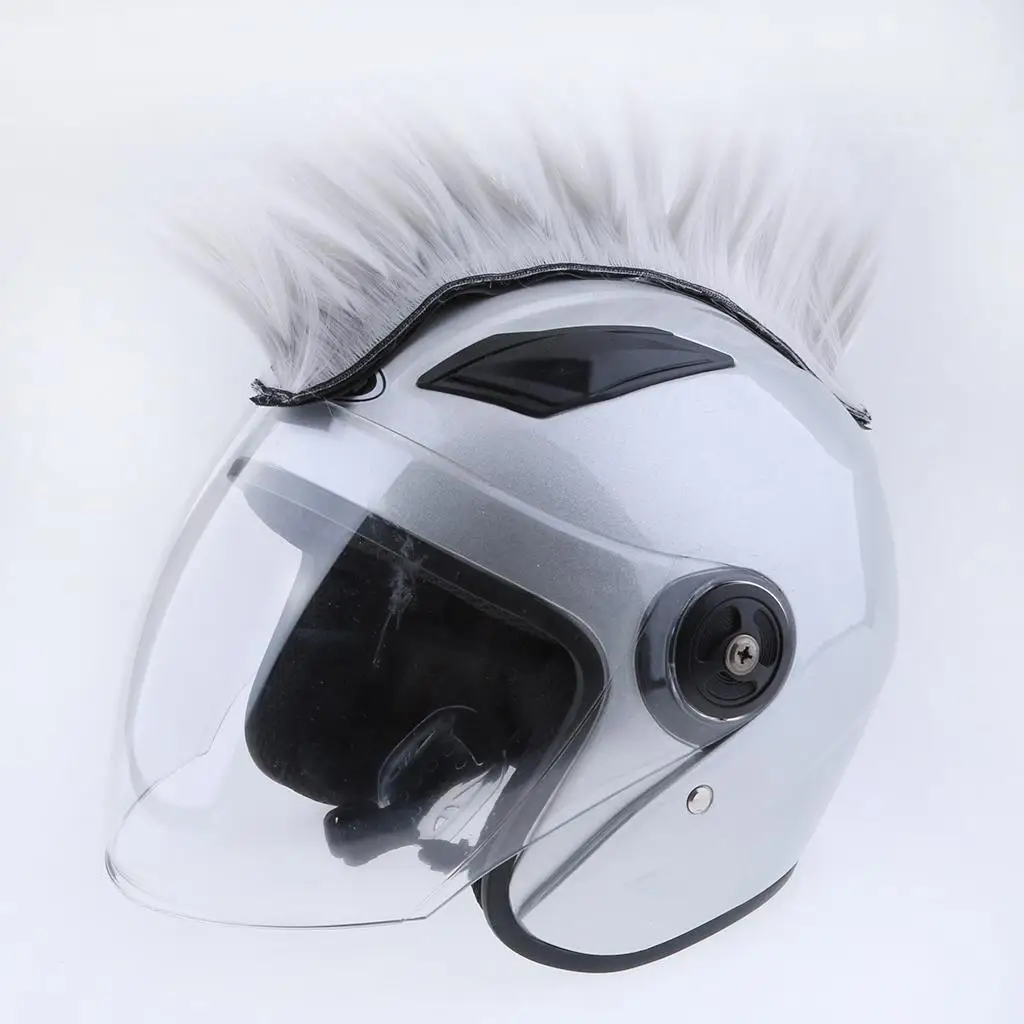 Motorrad Klebehelm Mohawk Haarpflaster Skinhead Kostüme Perücke Skinhead Perücke für Cosplay Kostüme Haarteil