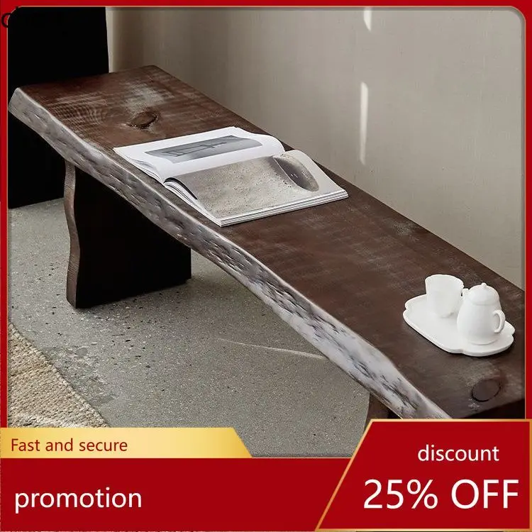 CZ Wabi-Sabi Style Irregular Doorway Wall Shoe Changing Bench Clothing Store Simple Long Strip Bench