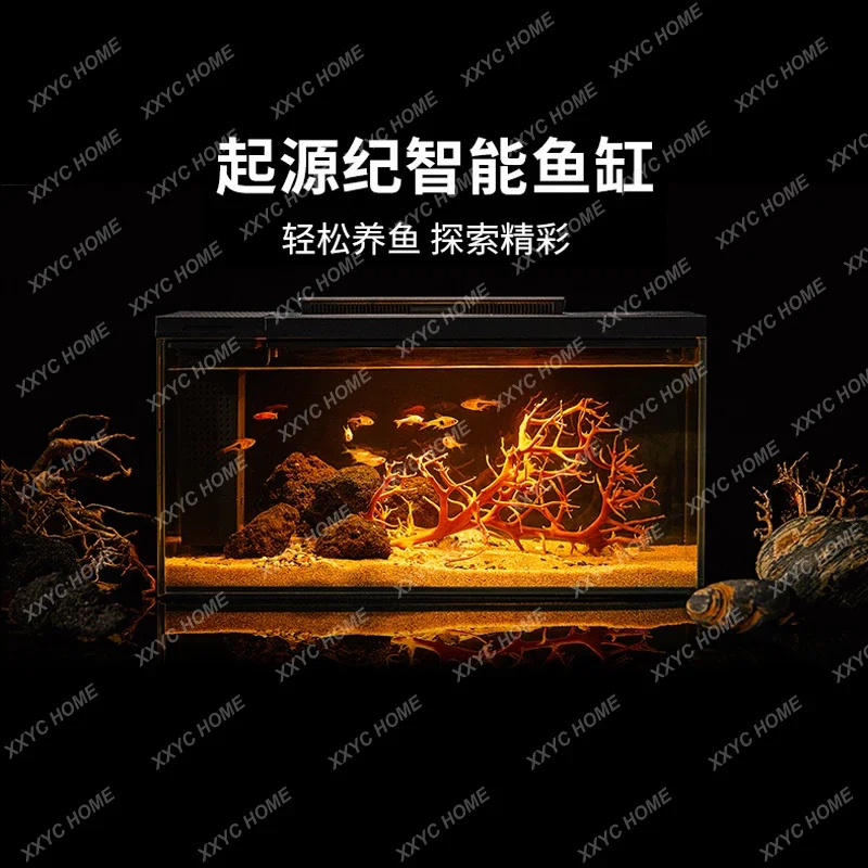 Fish Tank Pro Super White Glass Aquarium Desktop Fish Tank Living Room Landscape Ecological Fish Tank