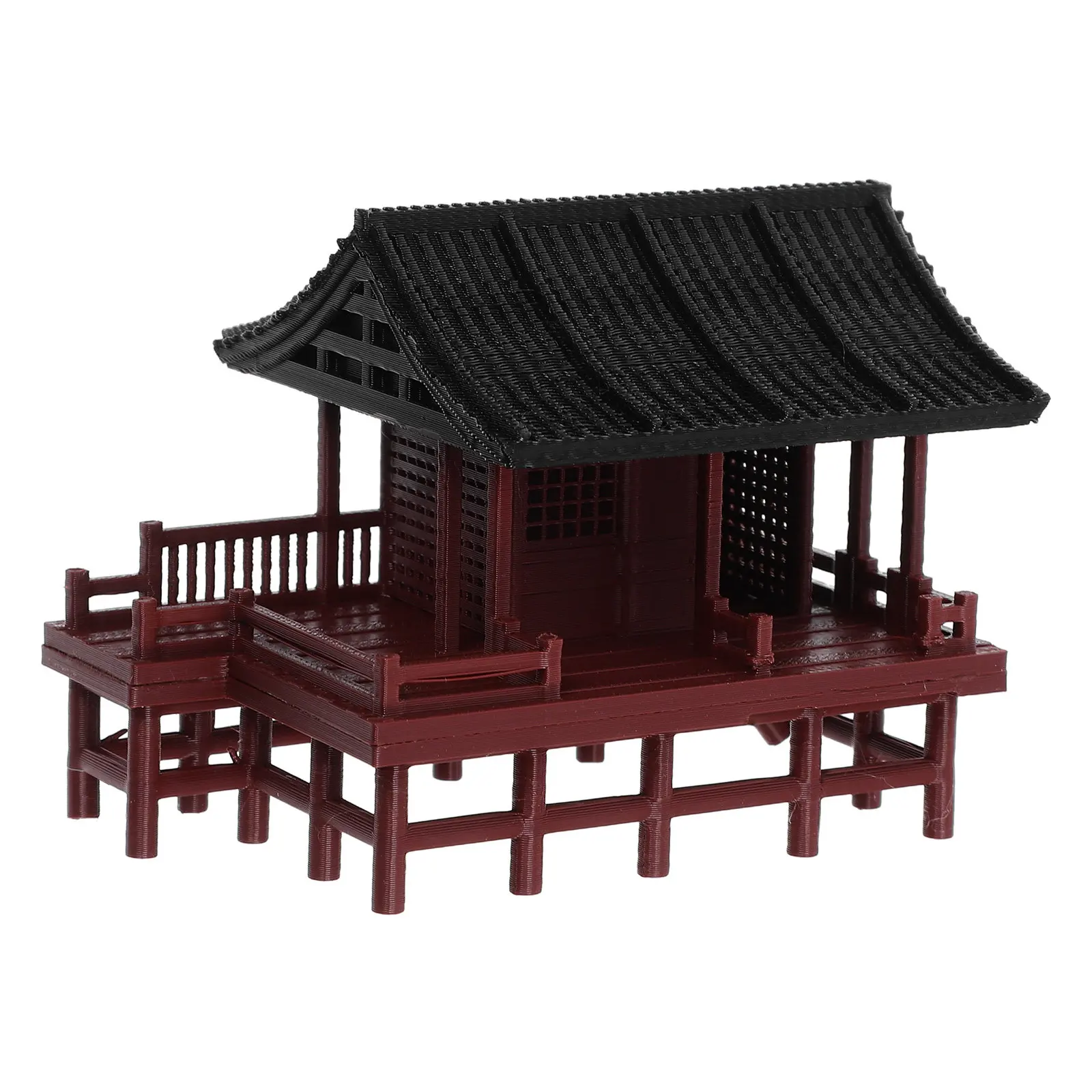 Miniature Asian Pavilion Statue for Fish Tank Terrarium Bonsai Landscaping Serene Picuresque Decoration Small Indoor Outdoor