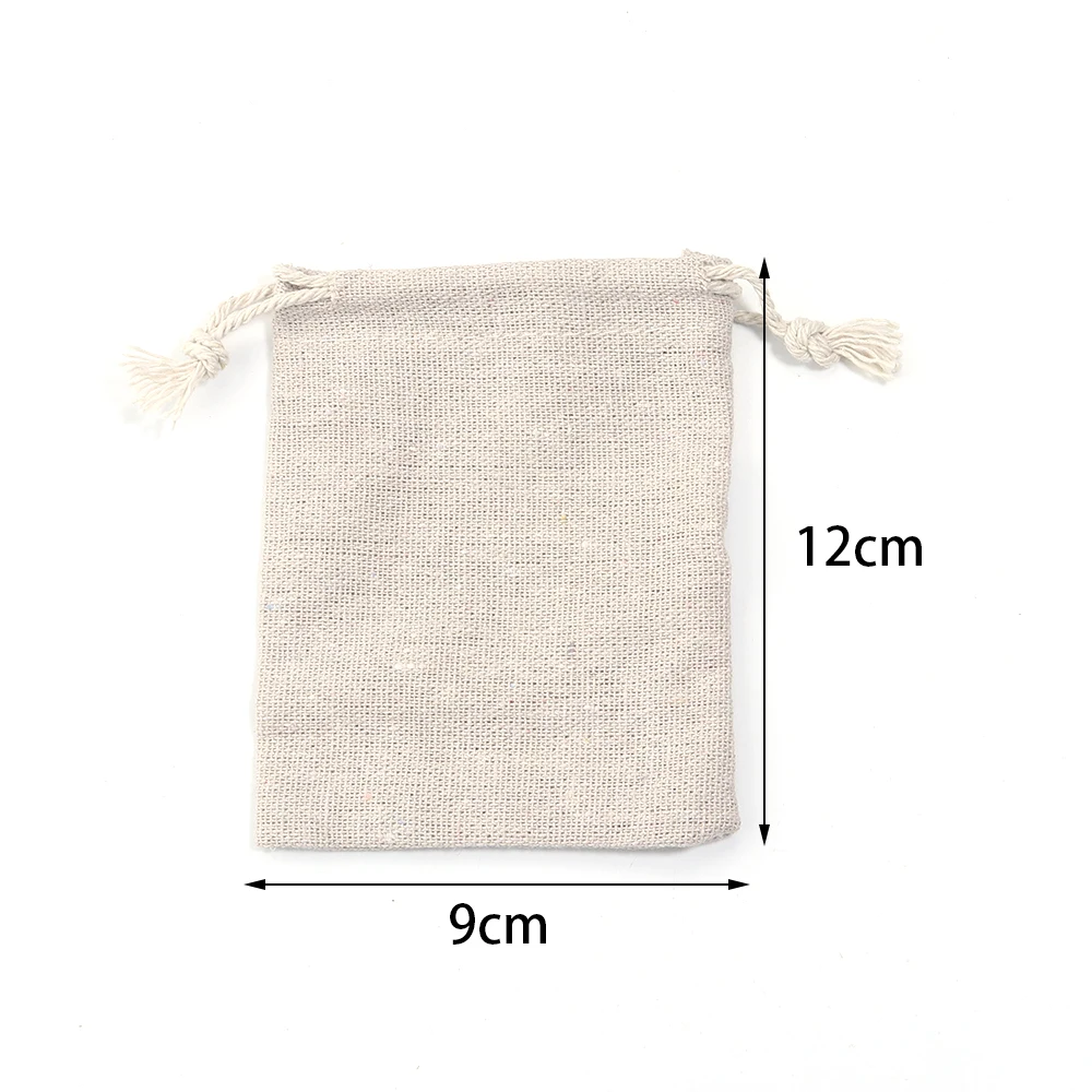 5–10 Stück Leinenbeutel mit Kordelzug, Geschenkverpackungsbeutel, Jutebeutel für Hochzeit, Geburtstag, Weihnachten, Party, Schmuck, Geschenke, Aufbewahrungsbeutel – Detail 10