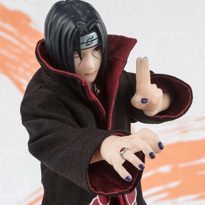 متوفر في المخزون بانداي SHF ناروتو ITACHI UCHIHA Narutop99 أطقم منمذجة أنيمي عمل مقاتلة الانتهاء نموذج الصندوق الأصلي لعبة هدية للطفل