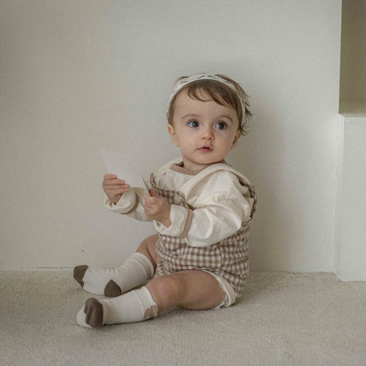 Spring Autumn Baby Clothes Vintage Plaid Suspender Jumpsuit Boys Girls Baby Checkered Onesie Infant Crawler