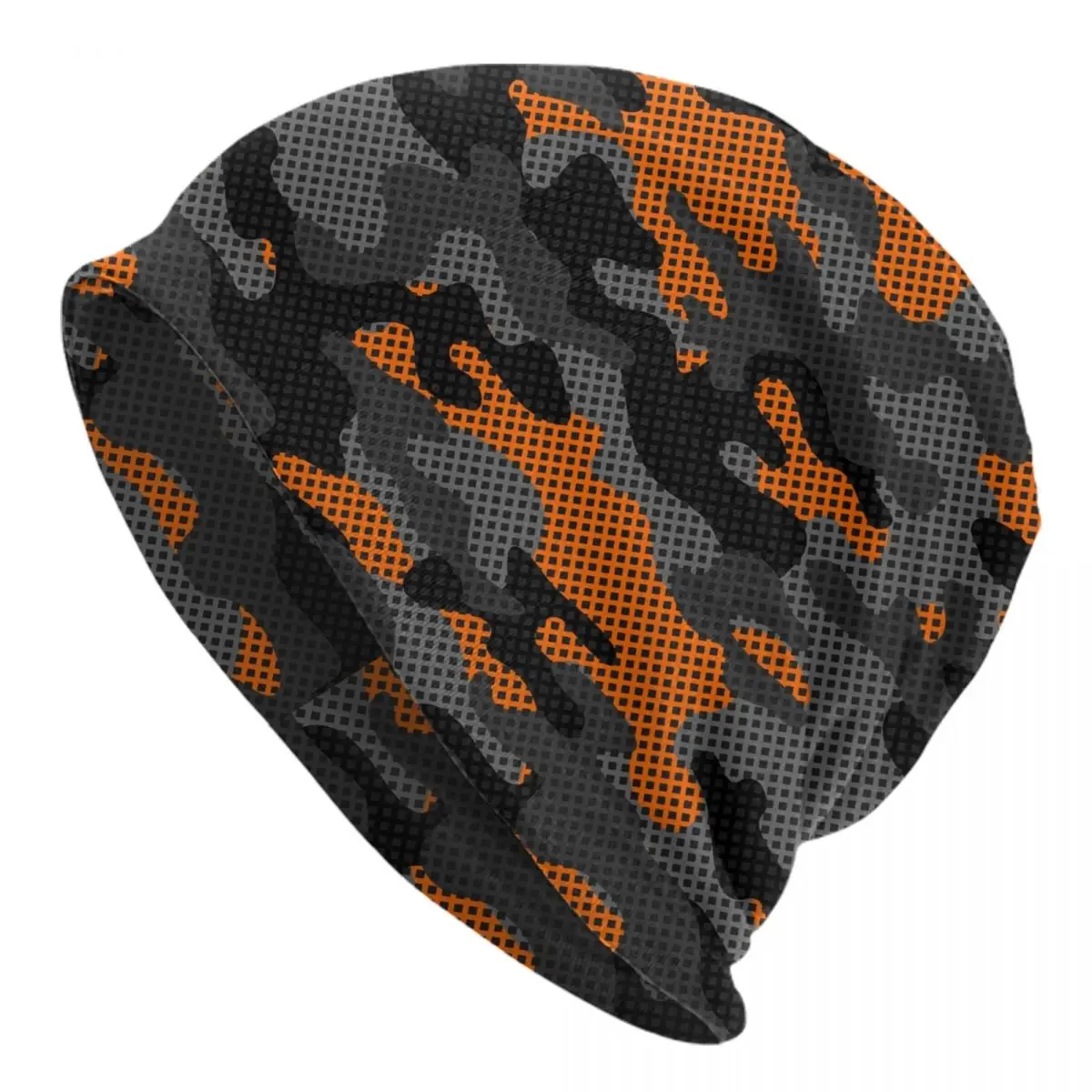 

Camouflage Dark Black Orange Camo Skullies Beanies Caps Hip Hop Winter Warm Men Women Knitted Hat Adult Unisex Bonnet Hats