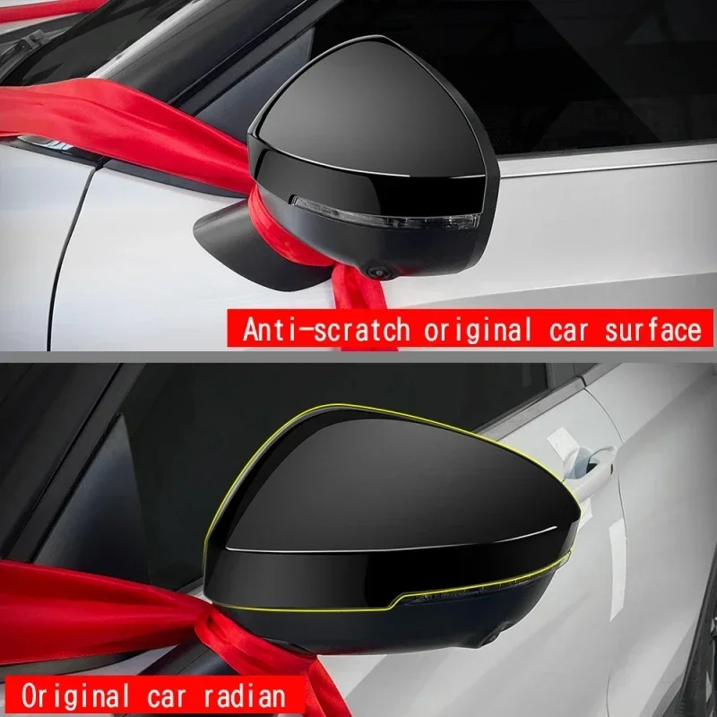 For Mitsubishi outlander 2022 2023 2024ABS BLACK Door side Mirror cover  Rearview MirrorRain eyebrows Cover Trim Car Accessories