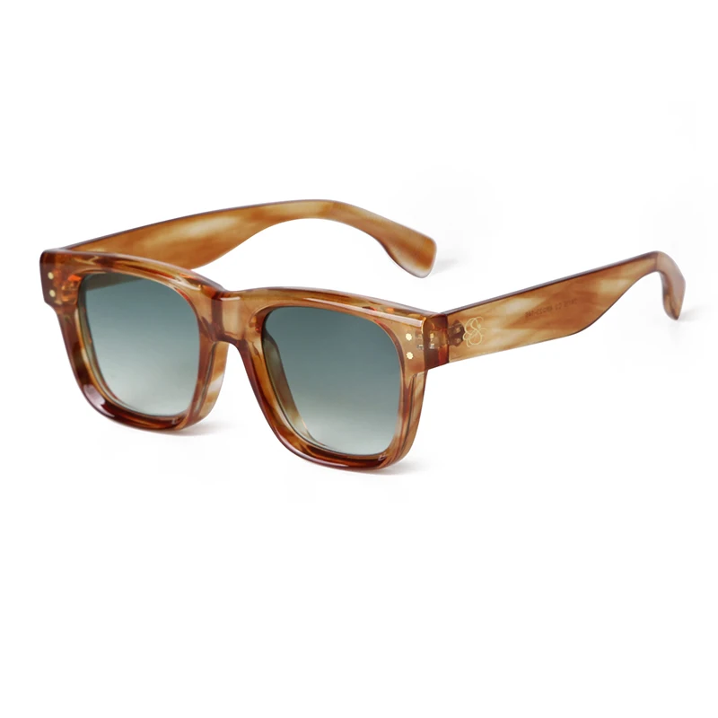 Klassische Niet quadratische Sonnenbrille Frauen Männer 2024 Marke Designer Mode Vintage Nagel rahmen Schildpatt Sonnenbrille uv400 s24115 – Detail 16