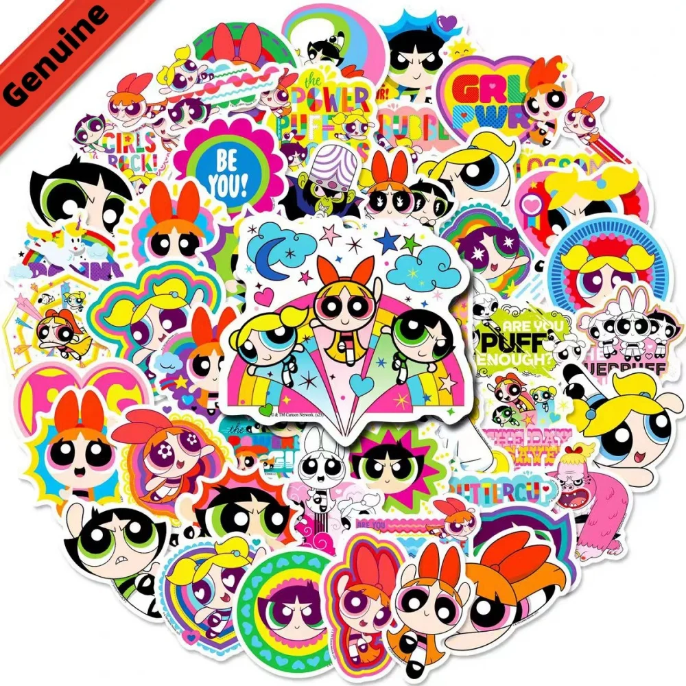 

Натуральная аниме Powerpuff Girls Blossom мультяшная наклейка Kawaii Bubbles Buttercup Чемодан Гитара Бутылка с водой Декор наклейки Подарки