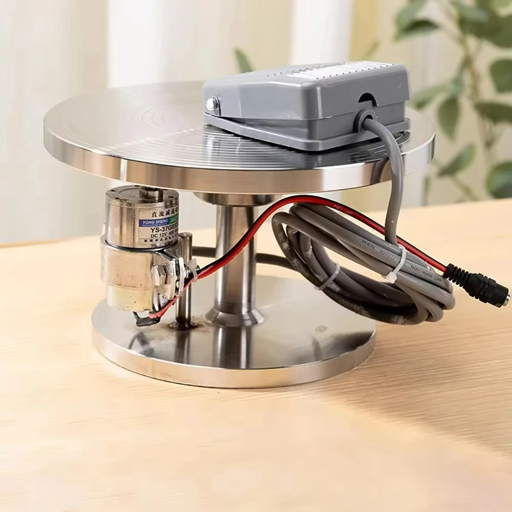 Foot Switch Electric Pottery Wheel – Multi-Functional Craft Tool for Ceramic Gilding/Line Drawing/Sculpting