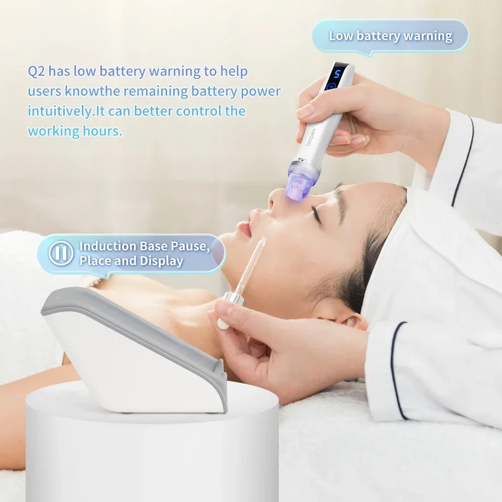 Newest Bio pen Q2 Electric Dr. Pen Wireless EMS Electroporation LED Light Microneedling Pen Machine for Skin Care Hair Growth