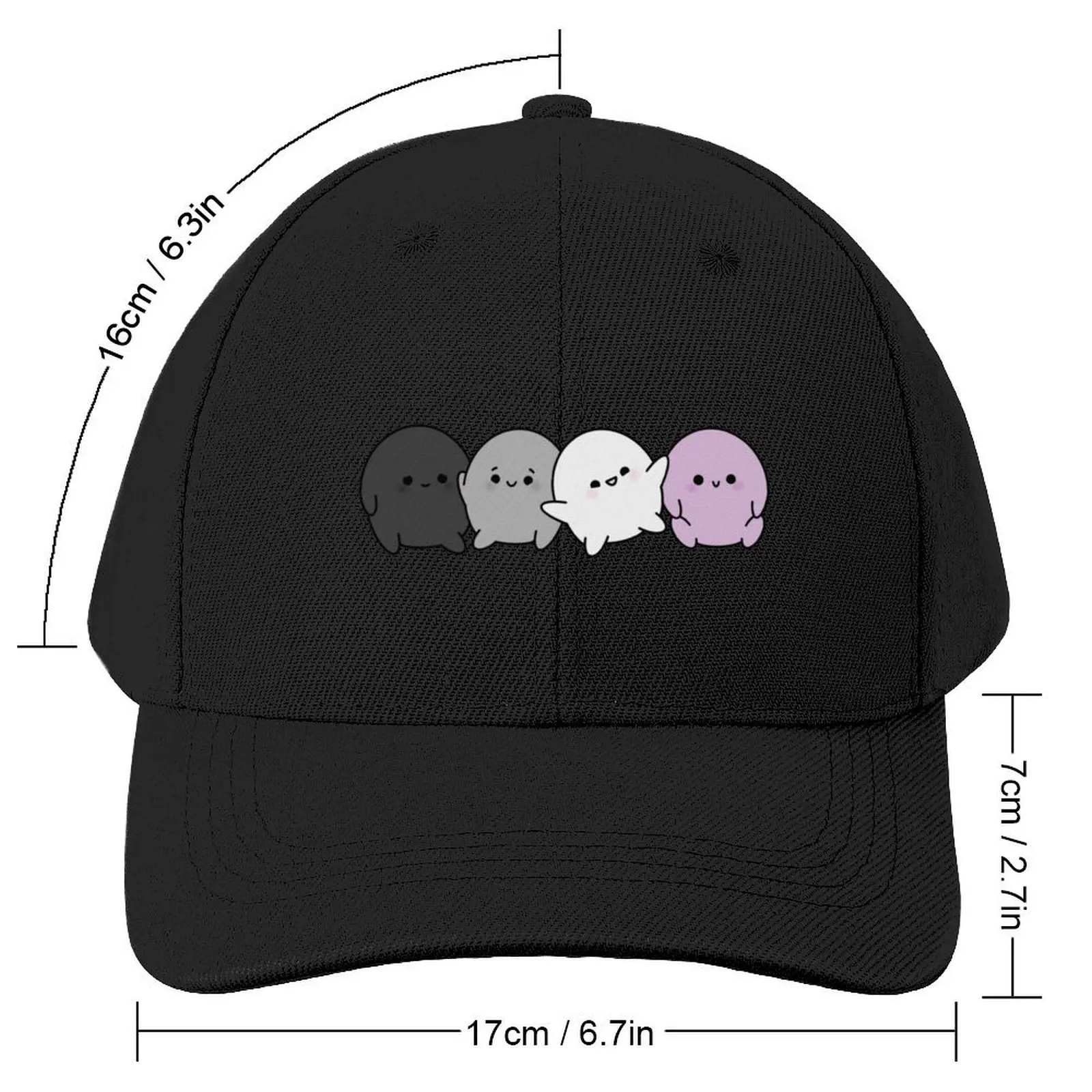 Pride Buddies: Asexual Flag Baseball Cap fishing hat Luxury Man Hat Men Golf Wear Women's