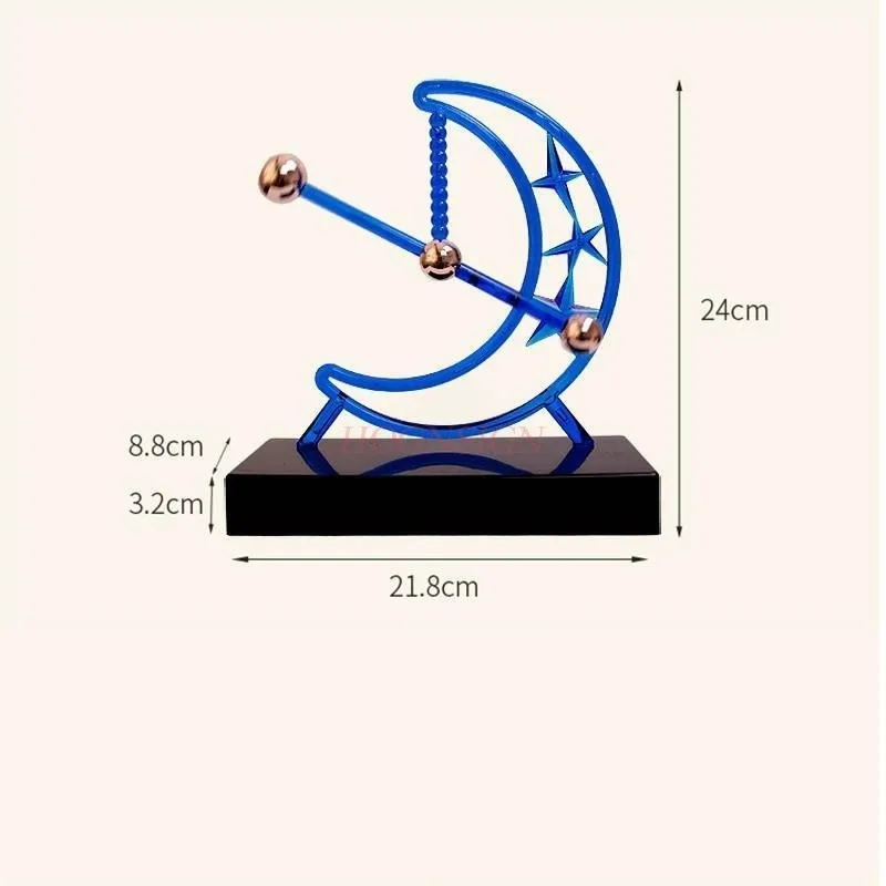 Physical new perpetual motion machine creative ornaments double pendulum TV wall chaotic pendulum toys black technology crafts