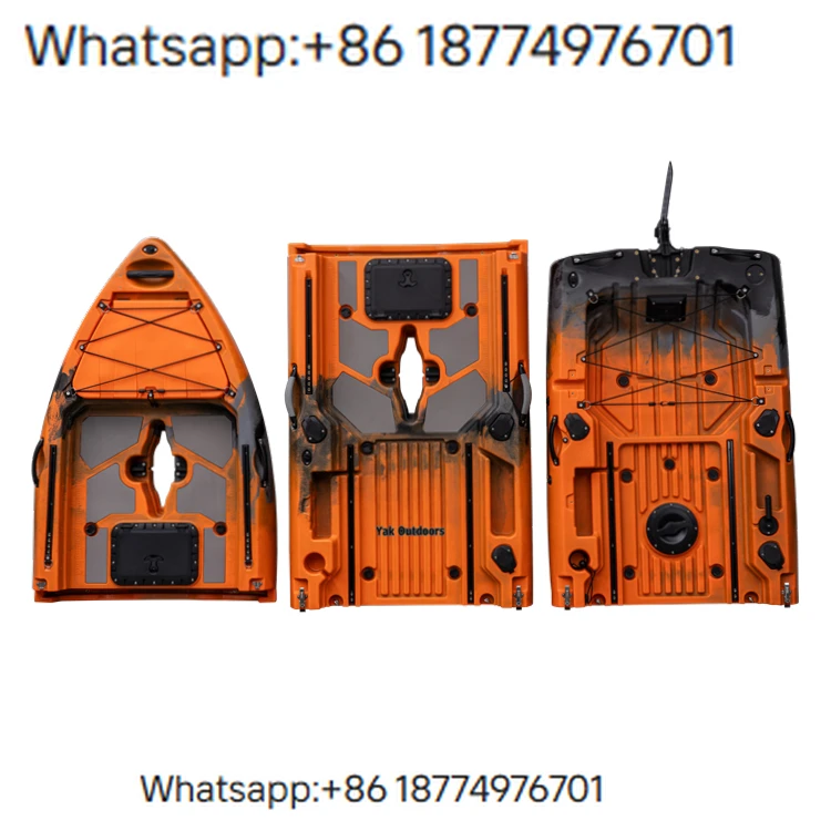 Outdoors New 3-Section Tandem Modular Pedal Ka Hull Design HDPE for Surfing and Lake Touring 2-Person Capacity