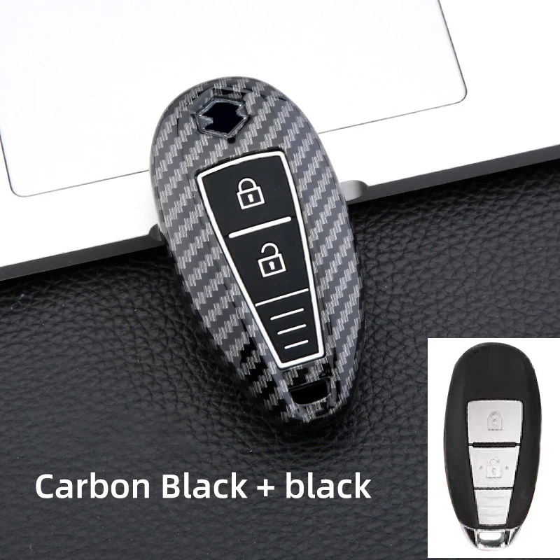 Carbon ABS Remote Car Key Shell Case For Suzuki Swift SX4 Vitara 2010-2016 TS008 / TS007 Smart Key