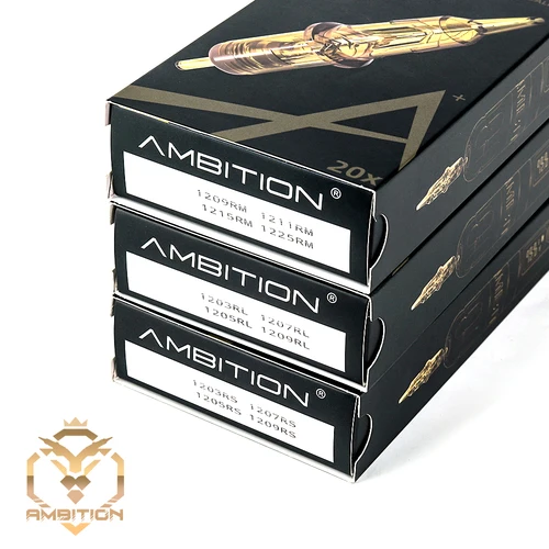 Ambition Glory RL RM M1 RS 20 piezas cartucho de tatuaje de tamaños mixtos suministro de agujas para máquina de tatuaje SMP maquillaje permanente esterilizado