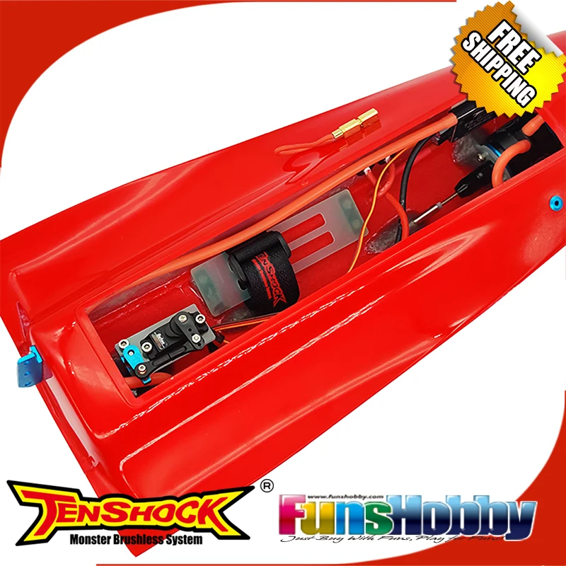 Tenshock Mini ECO volador Glass/carbon Firber ARTR BOAT With viper Motor BX40 ESC