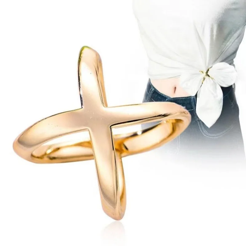 Multifunctional Silk Buckle Scarf Clothes Corner Knotted Button Fashion T-Shirt Shirt Hem High-Grade Buckle