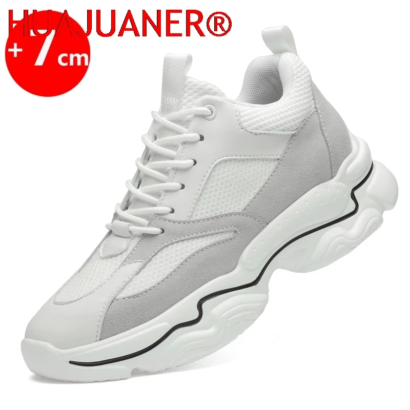 

Fashion Lift Men Sneakers Casual Heightening Shoes Elevator Shoes Height Increase Shoes Insoles 7-8CM Height Increasing Shoes