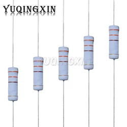 10 Uds 5W resistencia de película de óxido de Metal 5% 1R - 10M 100R 220R 330R 1K 2,2 K 3,3 K 4,7 K 10K 22K 47K 100K 1M 100 220 330 ohm película de carbono