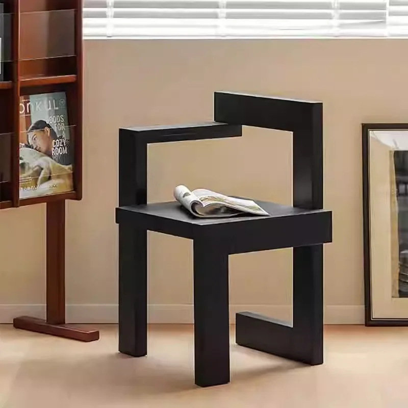 Solid Wood Creative Living Room Chairs Building Block Modeling Luxury Simple Modern Chairs Aesthetic Bedroom Dining Room Decor