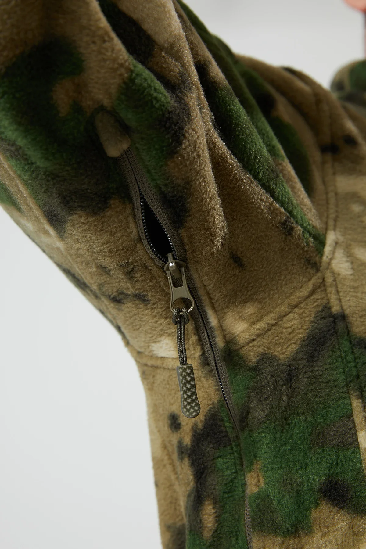 Outdoor-Jacke Airsoft Herren Fleece taktische Kampf jacken Camo Arbeits mäntel weiche warme Outwear Camping Wind jacke – Detail 14