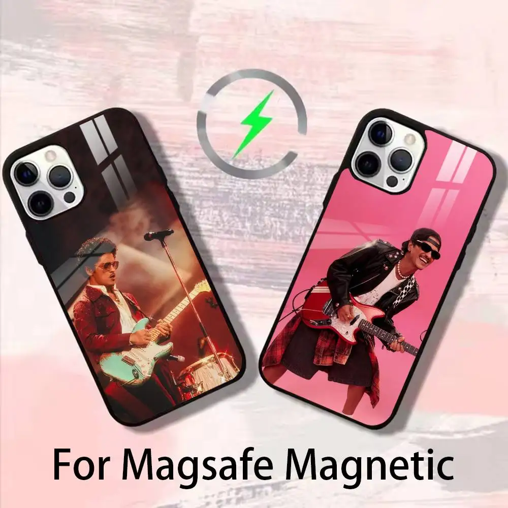 

Singer B-Bruno M-Mars Phone Case For iPhone 17,16,15,14,13,12,Plus,Pro,Max for Magsafe Magnetic Wireless Charging