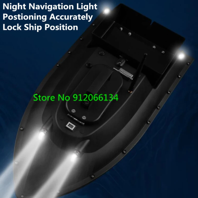 600M 99GPS Electric Unhook 3 Gear Speed Remote Control Bait Boat 55CM Large 2.5KG 12V High Power GPS Retun RC Fishing Bait Boat