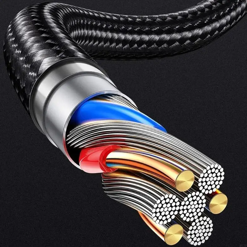 H7JF 고속 USB C에서 USB C 충전 케이블 USB3.2 Gen2 10Gbps 데이터 전송 라인 지원 OTG 화면 프로젝션 지원