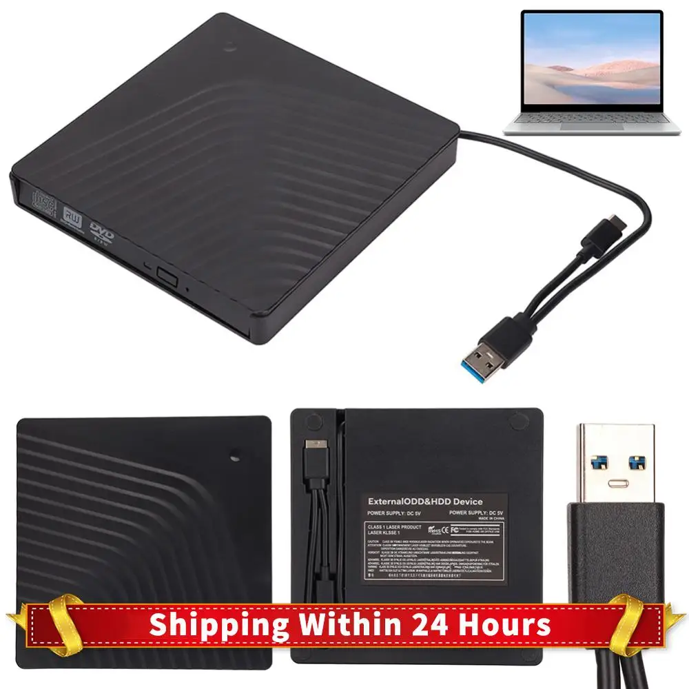 

9.5/12.7mm DVD Drive Enclosure USB3.0 Type C DVD CD Drive Box Optical Drive External Enclosure for Laptop Notebook Burner