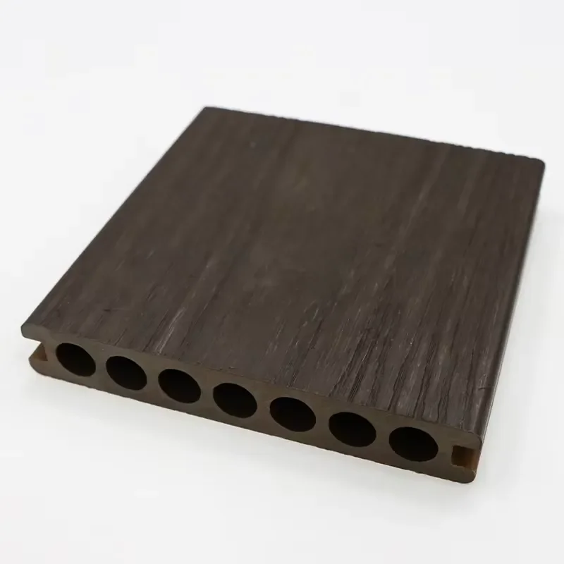 Modern Outdoor New WPC Anti-Slip Composite Paving Panel Waterproof Wood Floor Terrace Pavement Brushed Technics 2