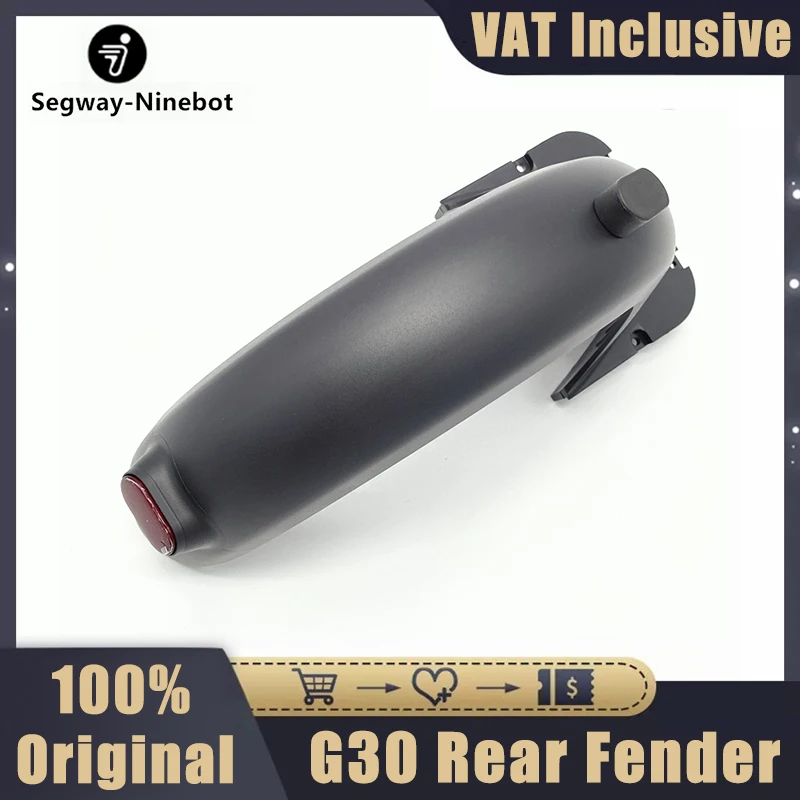 Original Rear Fender for Ninebot MAX G30 Electric Scooter Water Baffle Guard Rear Wheel Mudguard Accessories With Taillight