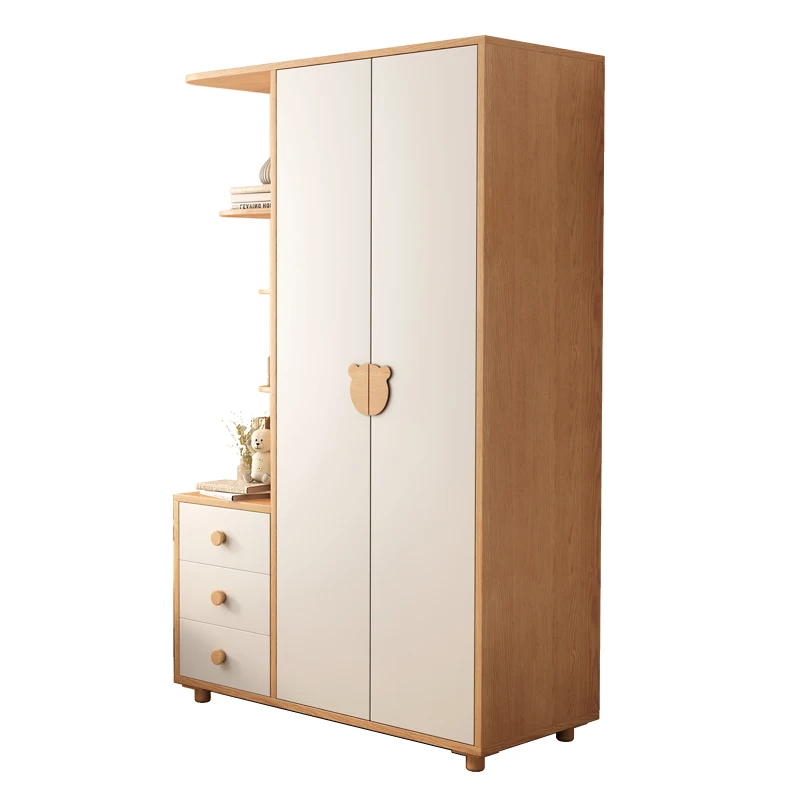 

Wardrobe corner cabinet integrated storage cartoon child hanging wardrobe household bedroom cabinet
