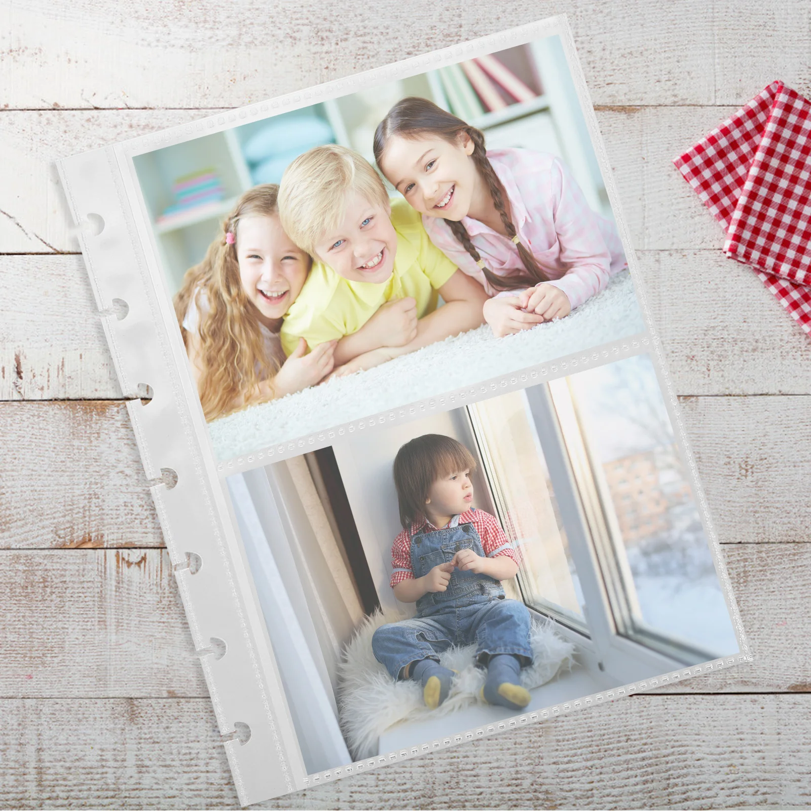 

25 pcs Photo Album Replacement Sleeves Transparent Multipurpose Plastic Binders For Photos Postcards Dust Moisture Protection