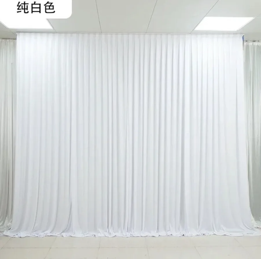 2x2/3x3M White Backdrop Party Curtain Non Transparent Lycra Photo Booth Backdrop Event Drapes Fabric Decoration for Baby Shower