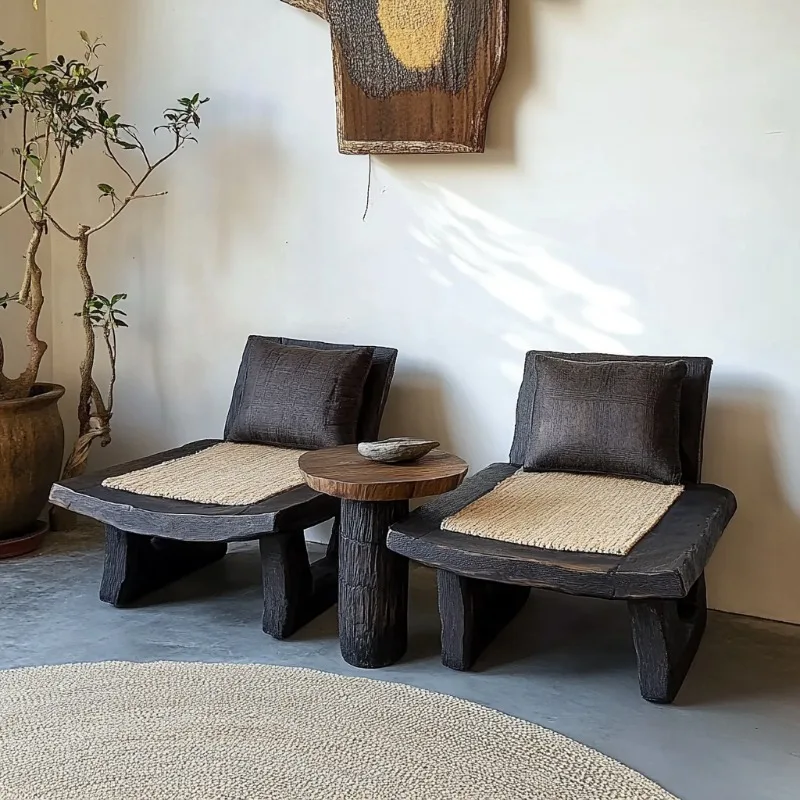 مجموعات أثاث الحدائق البلاستيكية الرجعية المفروشات حديقة أثاث الحدائق مجموعات النسيج البلاستيك جياردينو أريدو أثاث الفناء #6