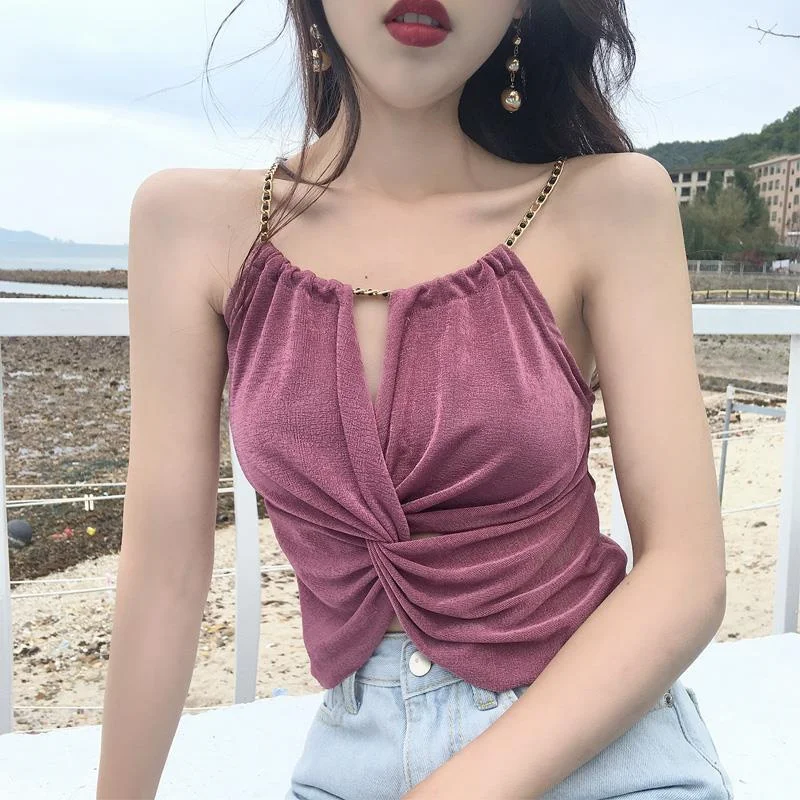 

Women Summer Tanks Camis Vest Fashion Casual V-Neck Ladies Street Tanks Tops Tees Hotsweet B3224