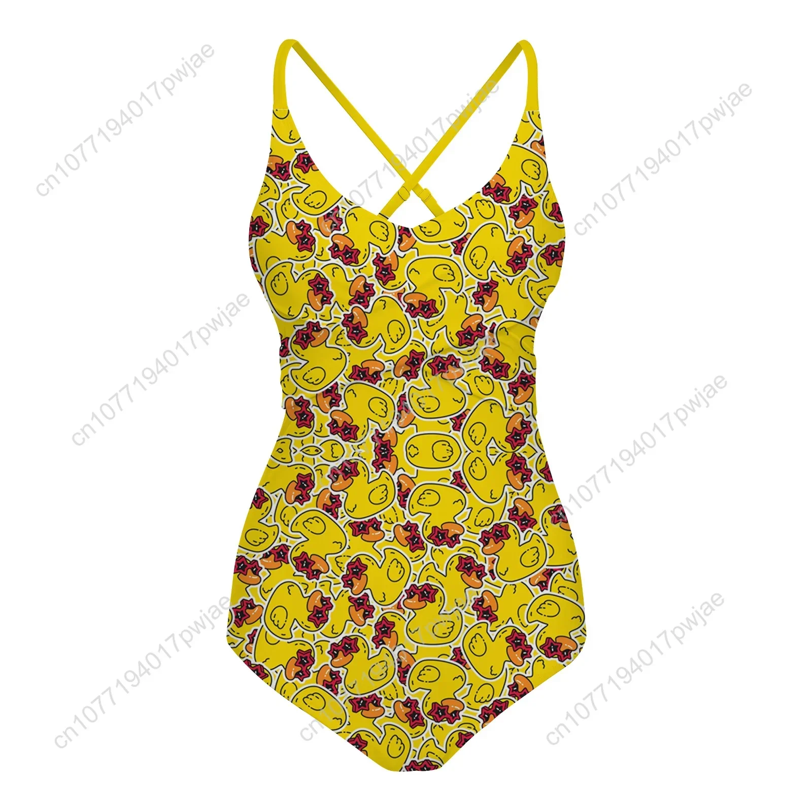 Fun little yellow duck Swimsuit Womens Sling Swimsuits Sexy Swimwear Party Beach Bikini Summer Holiday Customize Bathing Suits