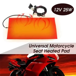 25W 12V Universal Motorcycle ATV Seat Heated Cushion Winter Warmer Waterproof Pad Heating Pad Mat