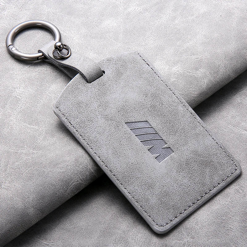 Suede Leather Car Smart NFC Card Key Case Fob Cover Shell For BMW M 3 5 7 Series X1 X3 X5 X6 X7 535le Auto Keychain Accessories