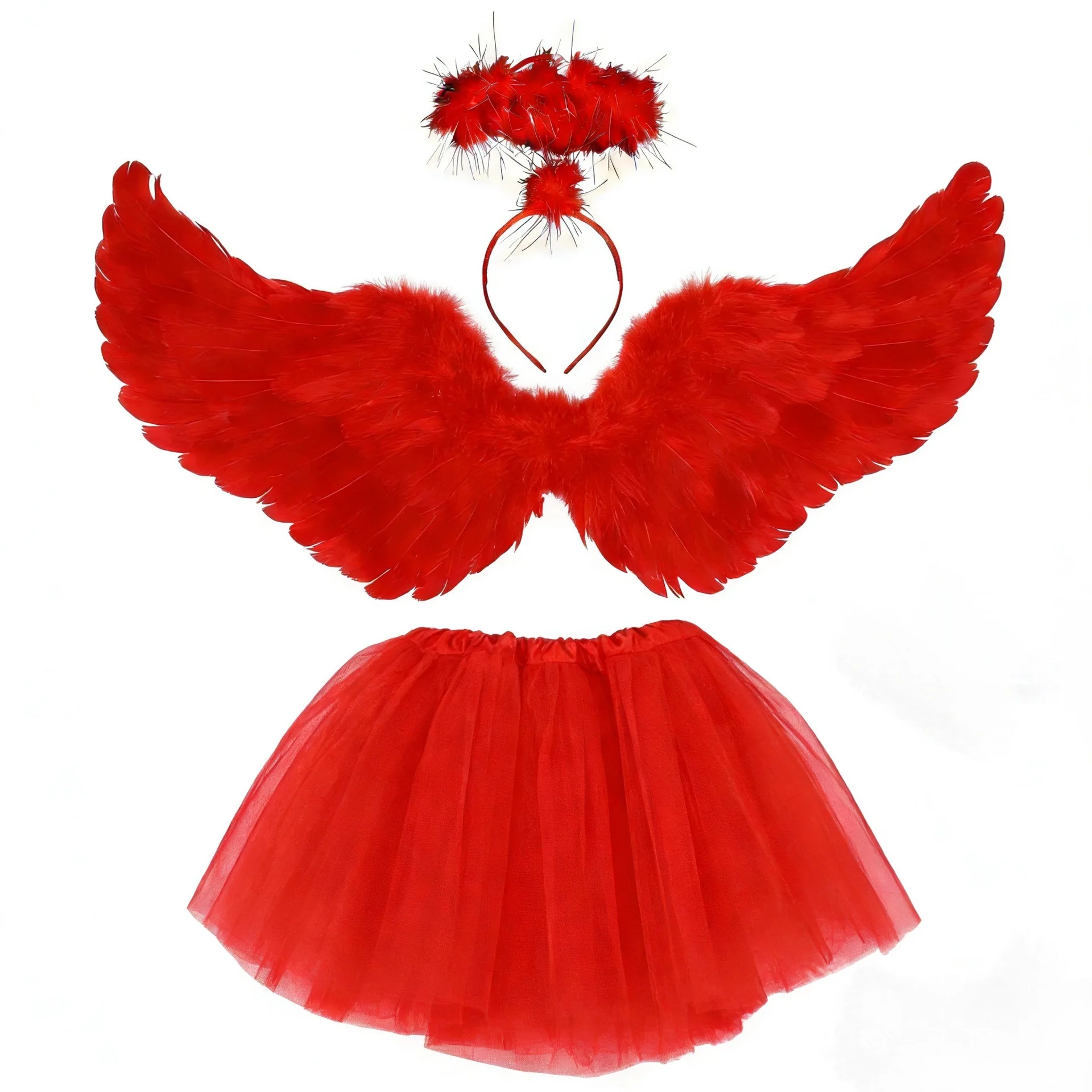 Cupid Costume Accessories Set Valentines Props Angel Outfits Bow Arrow Wings Headwear Sunglasses Stage Dress Up