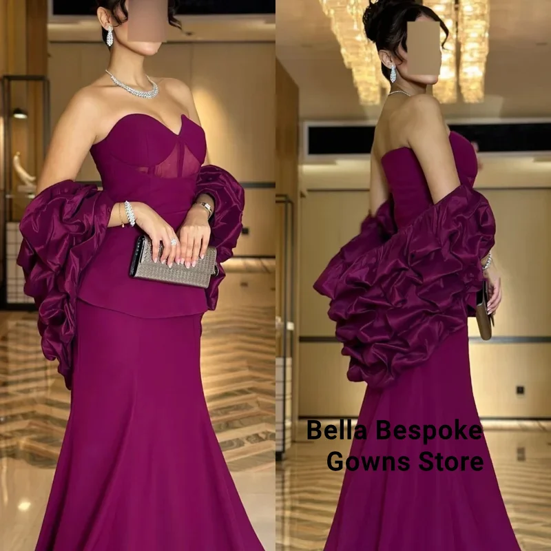 

Customized Exquisite Sparkle Jersey Ruched Ruffle Mermaid Sweetheart Sweep Long Dresses Bespoke Occasion Dresses Sizes Available