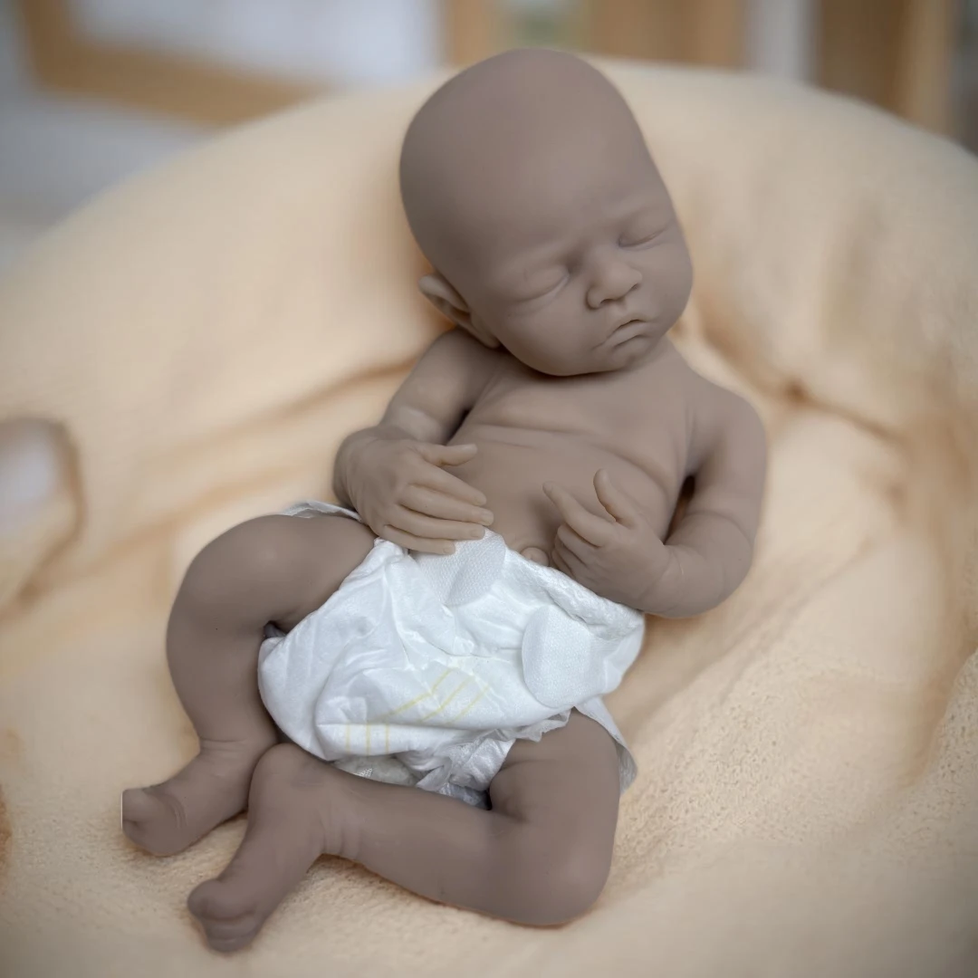 16,5 inch open mond en wasbaar ongeverfd massief siliconen herboren meisjespop zacht aanvoelend gevoel bebe pop herboren tam siliconen bebek