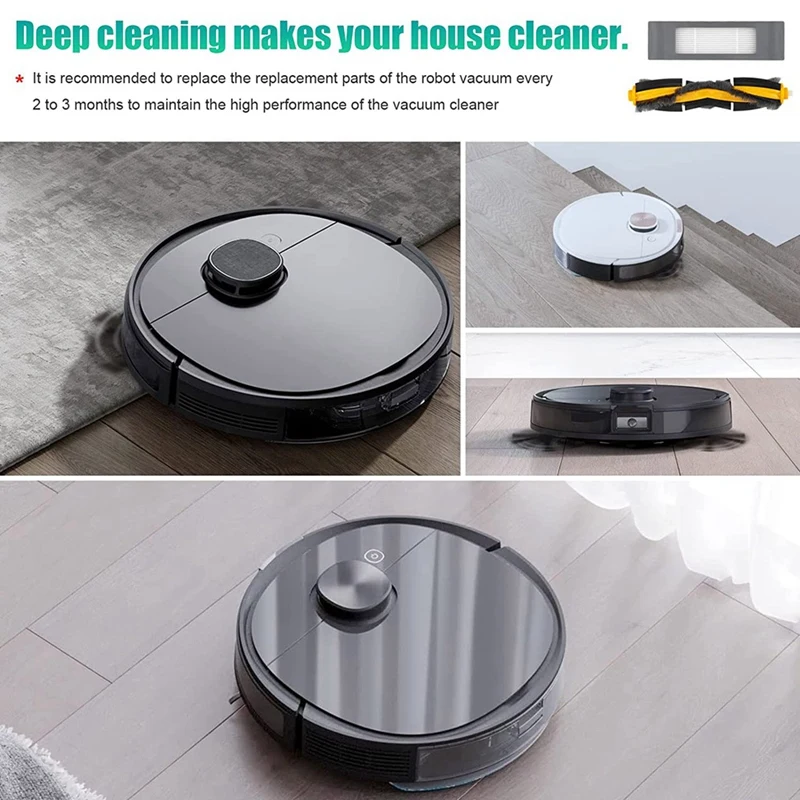 Pièces de rechange pour Ecovacs DEBOT OZMO T8 / T8 AIVI / T8 Max Ecovacs DEBOT N8 / N8 Plus / N8 Pro, brosse latérale principale, filtre Hepa en plastique