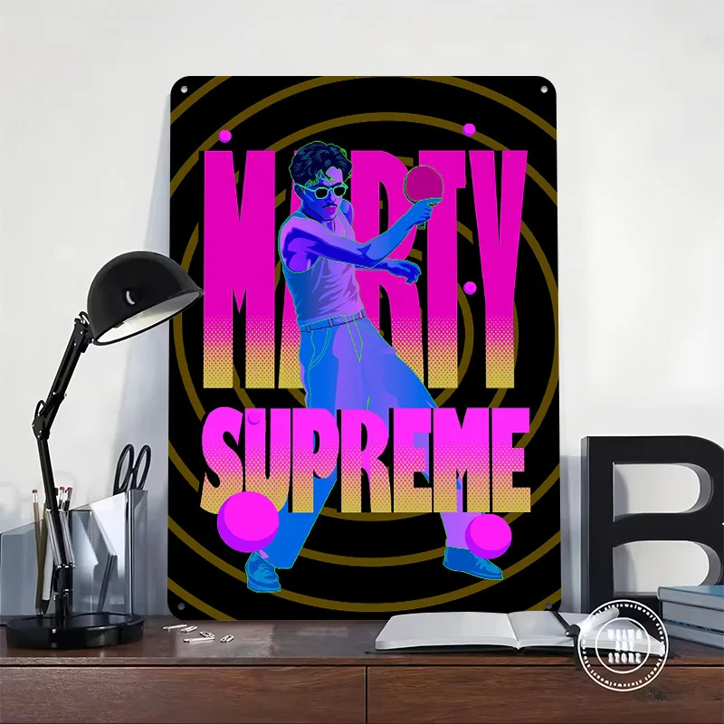 Marty Supreme Ping Pong Metal Poster Custom Wall Art Retro Vintage Tinplate Signs for Man Cave Office Decor Decoration Room Home