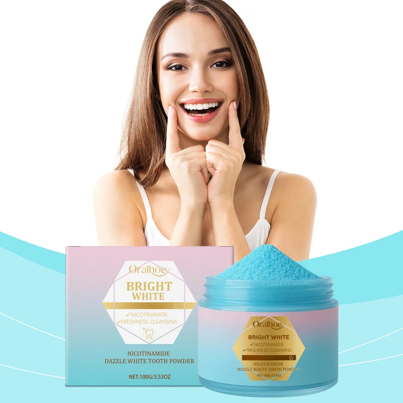 

Niacinamide Tooth Powder - Gentle Cleaning For Yellow Stains, Odor Control & Daily Dental Care, With Mint & Peach Extracts