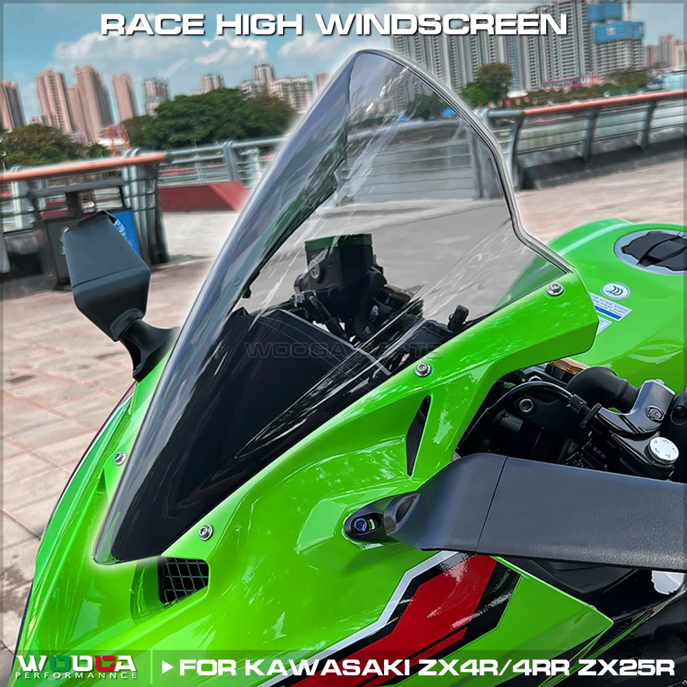 

# ZX-4R ZX-25R Race High Windscreen For Kawasaki ZX4R ZX4RR ZX25R Sport Touring Windshield Double Bubble Deflector Series ZX 4R