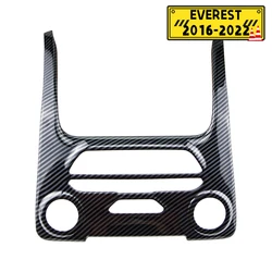 Carbon Fiber Car Center Console Panel Frame Cover for Ford Ranger Everest Endeavour 2015 - 2021 Decoration Accessories