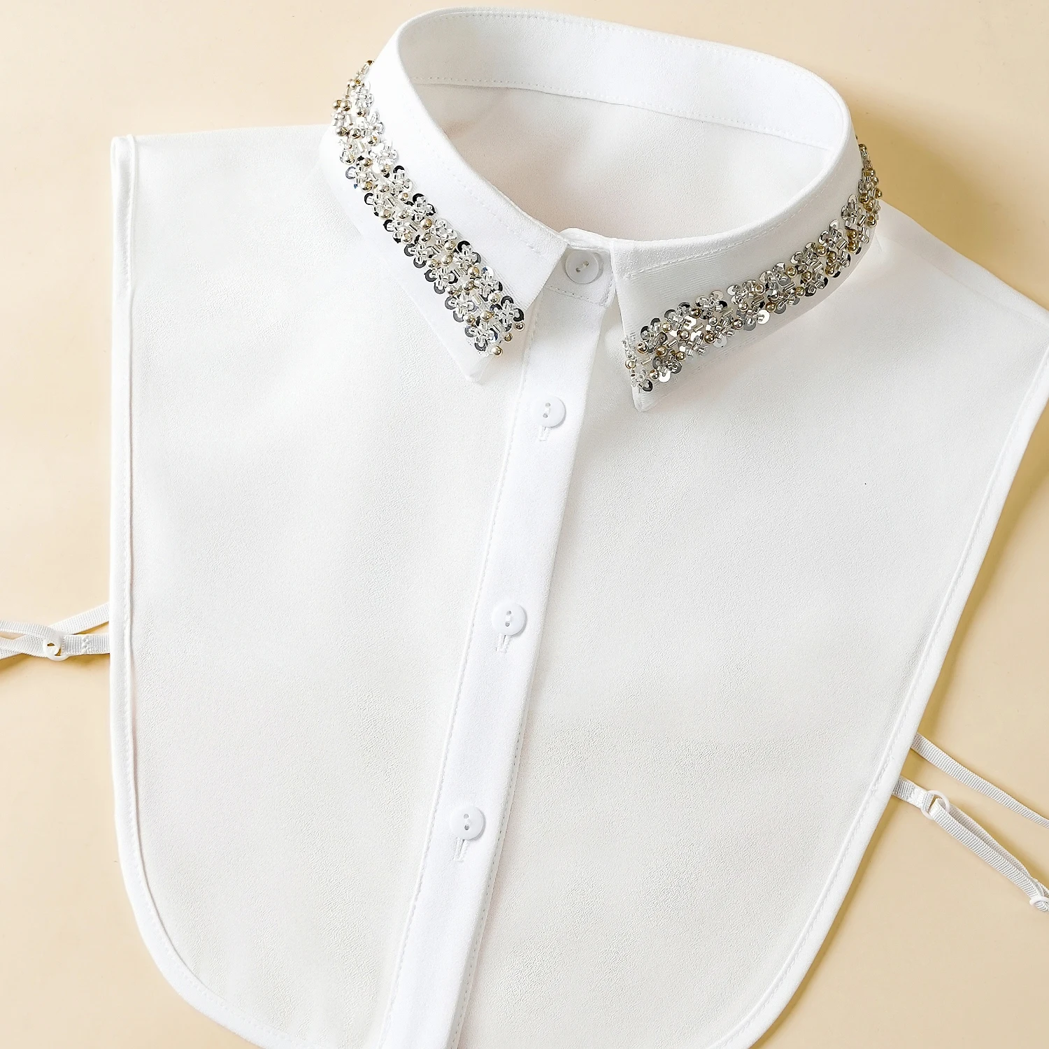 1 piece of luxurious original beaded exquisite women's fake collar, versatile and suitable for spring, summer, autumn and winter