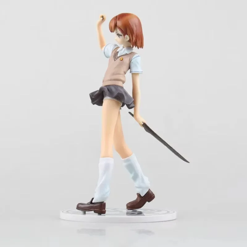 Misaka Mikoto Schuluniform Actionfigur Super Elektromagnetische Pistole Kanone Schwester Sammlermodell Spielzeug für Fans GK fertig